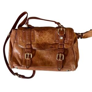 Vintage Schuler & Sons Brown Leather Satchel Crossbody | Philadelphia Made